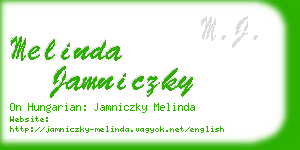 melinda jamniczky business card